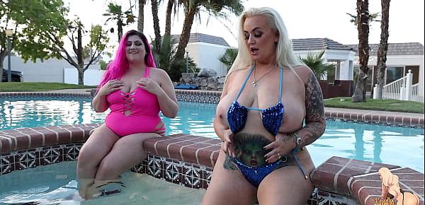  Big Booty Kendra Kox and AlexisAbuse Lick Tits and Clits By The Pool